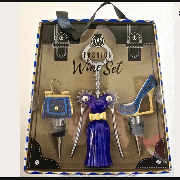 WILD EYE DESIGNS FASHION WINE SET STOPPER CORKS - Picture 2 of 7